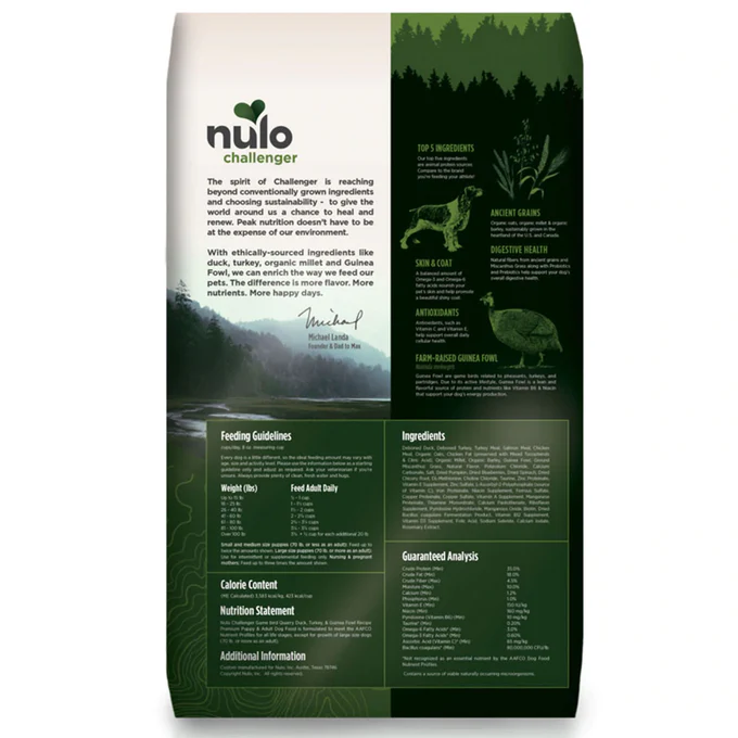 Nulo Challenger Gamebird Quarry Duck, Turkey, & Guinea Fowl Dog Food - Image 2